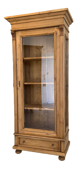 Rustic Display Cabinet with Glass