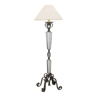Portofino Wrought Iron Floor Lamp by Murray's Iron Works For Sale