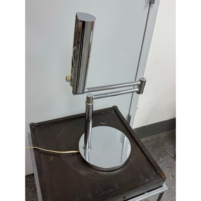 Mid-Century Modern Vintage Koch & Lowy Articulating Swing Arm Chrome Desk Lamp For Sale - Image 3 of 12