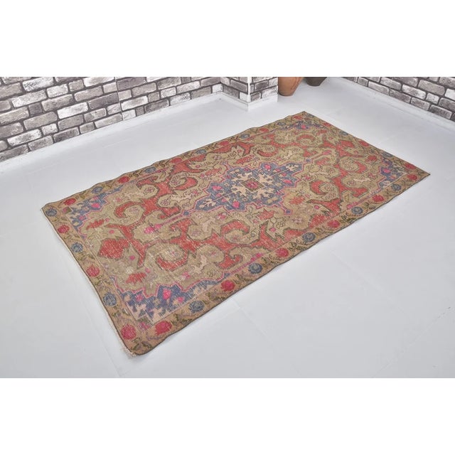 Turkish Boheşan Vintage Kurdish Carpet For Sale - Image 3 of 11