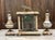19th Century Louis XVI Portico Clock in Marble and Bronze with Its Covered Vases, 1890s, Set of 3 For Sale - Image 3 of 18