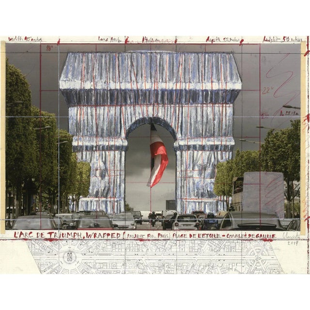 Artist: Javacheff Christo Title: L'Arc de Triomph, Wrapped Project for Paris I Year: 2019 Signed: No Medium: Offset...