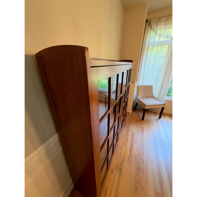 Wood Restoration Hardware Solid Oak Bookcase For Sale - Image 7 of 7