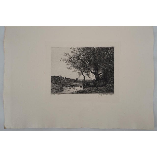 JB Camille Corot, Cows at the River, Engraving, 1873 For Sale - Image 5 of 6