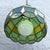 Mid Century Green Stained Glass Pendant Lamp For Sale - Image 4 of 6