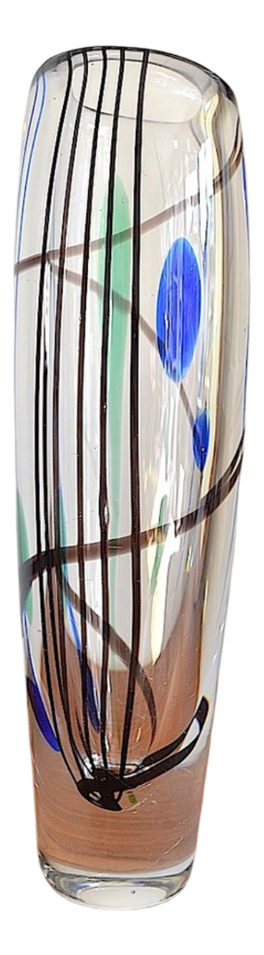 Scandinavian Abstract Glass Vase by Vicke Lindstrand for Kosta, 1960s