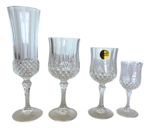 Longchamp Crystal Glasses by Cristal d'Arques, 1970, Set of 24