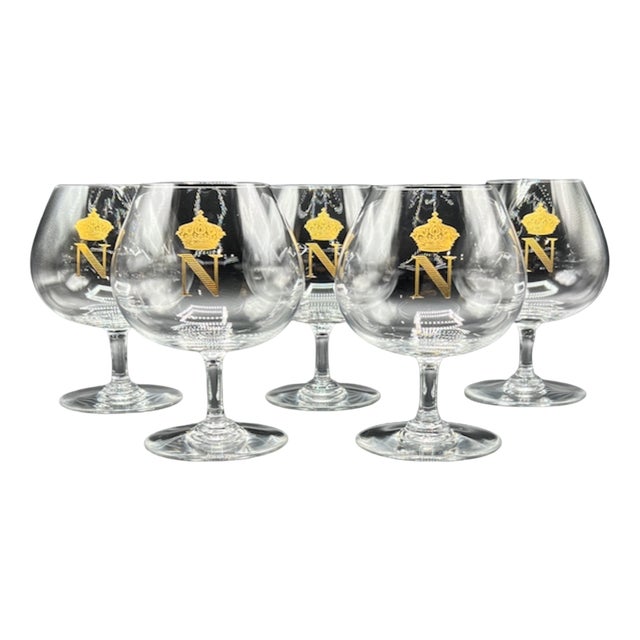Cognac Glasses from Baccarat Crystal, 1950s, Set of 5 For Sale