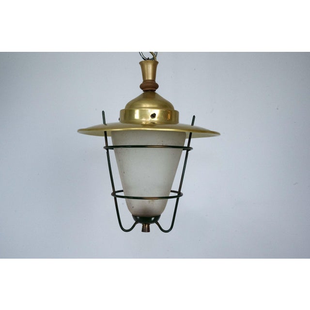 1960s Mid-Century Aluminum and Glass Lanterns, Italy, 1960s, Set of 3 For Sale - Image 5 of 11