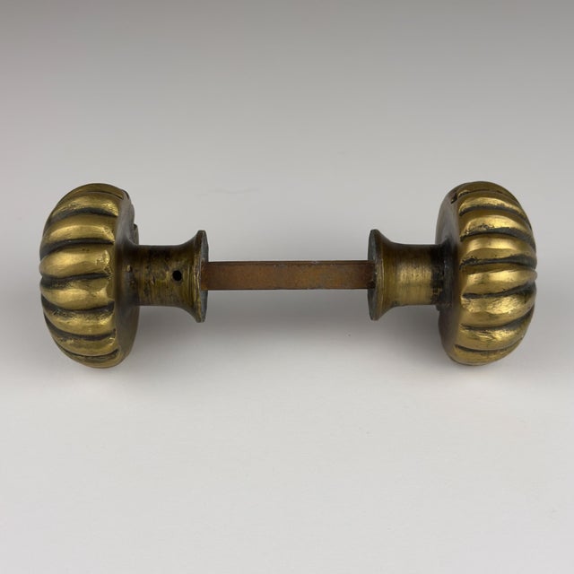 Metal Antique Brass Doorknob, Italy, 1920s For Sale - Image 7 of 14