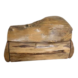 Vintage Burlwood Jewelry Box Signed Burl Craft Oregon
