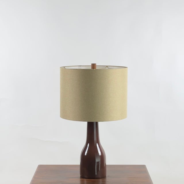Gordon & Jane Martz 1960s Large Burgundy Ceramic Lamp by Jane and Gordon Martz for Marshall Studios For Sale - Image 4 of 10