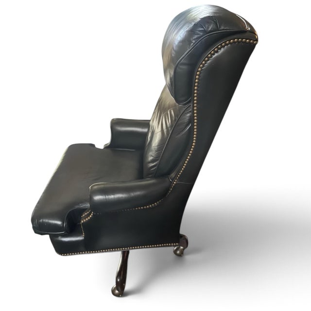 Hancock & Moore Hancock and Moore Freeman Leather Executive Swivel Tilt Chair For Sale - Image 4 of 7