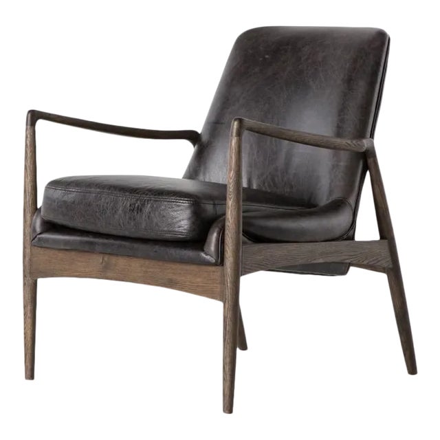 Four Hands Braden Chair, Durango Smoke Leather For Sale
