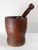 We are selling this great primitive antique Mortar and Pestle in red paint. This mortar has nice turned form with simple...