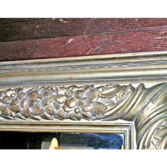 Wood Large Deeply Carved Gilt Italian Wood Mirror For Sale - Image 7 of 9