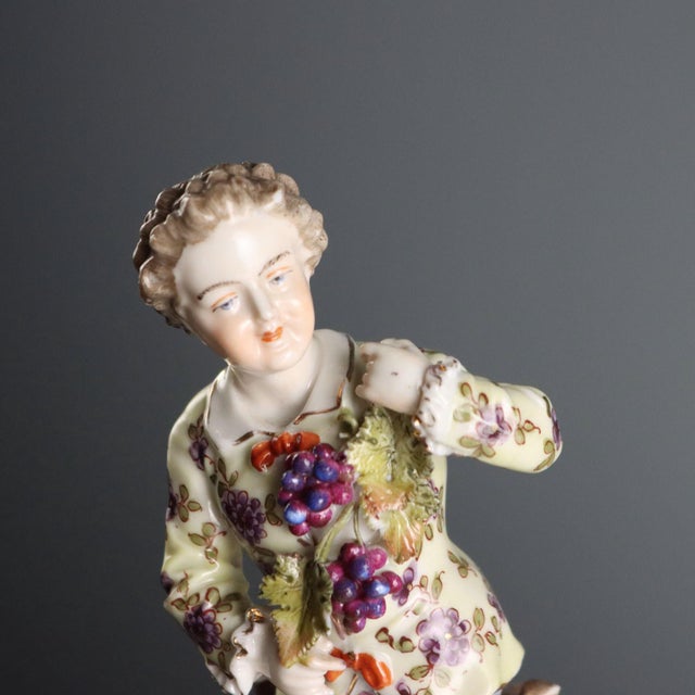 German Porcelain Figurine from Volkstedter Manufactory For Sale - Image 3 of 10