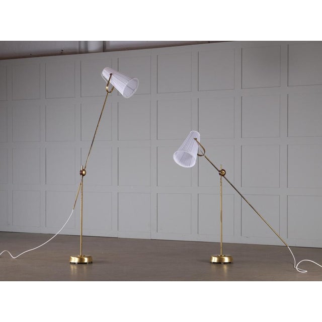 Metal Floor Lamps attributed to Hans Bergström, 1950s, Set of 2 For Sale - Image 7 of 16