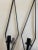 Paul McCobb Style Mid Century Wrought Iron Sconce a Pair For Sale - Image 9 of 10