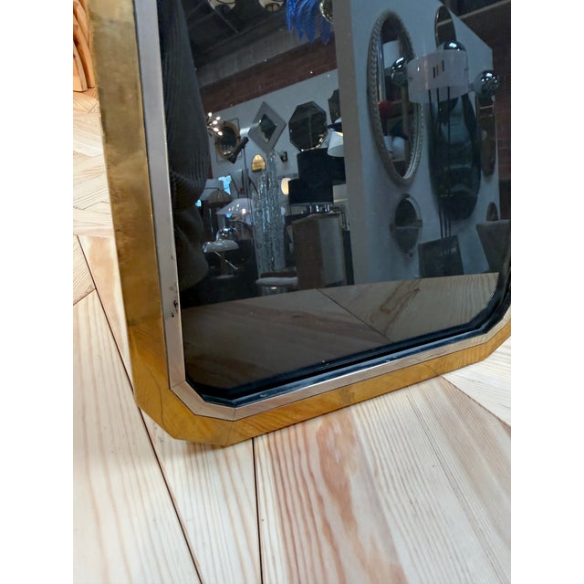 Italian Italian Brass and Chrome Picture Frame, 1970s For Sale - Image 3 of 8