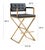 Black Director Black Vegan Leather & Gold Steel Bar Stool For Sale - Image 8 of 10