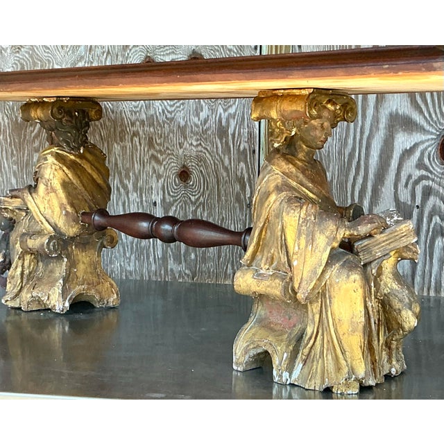 Vintage Boho Carved Angel Coffee Table For Sale - Image 12 of 12