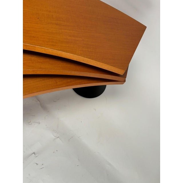 Monumental Postmodern Wooden 3-Tier Coffee Table, Italy, 1980s For Sale - Image 9 of 10