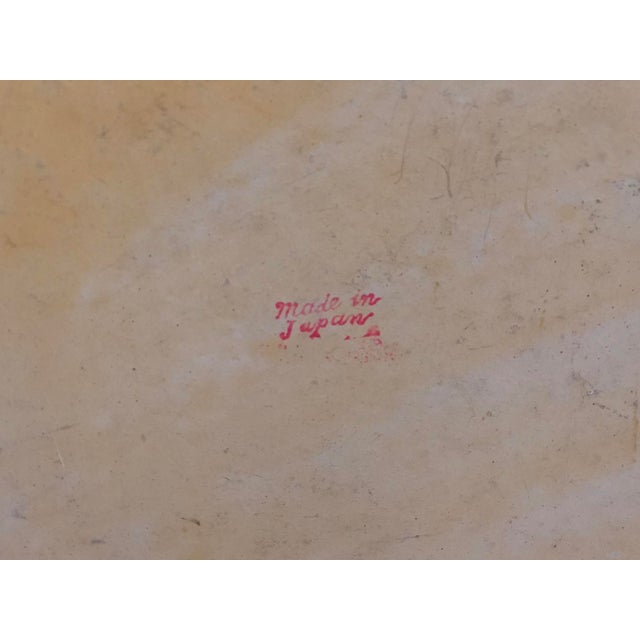 Paint Antique Hand Painted Japanese Ceramic Serving Tray in Decorative Lacquer Box For Sale - Image 7 of 13