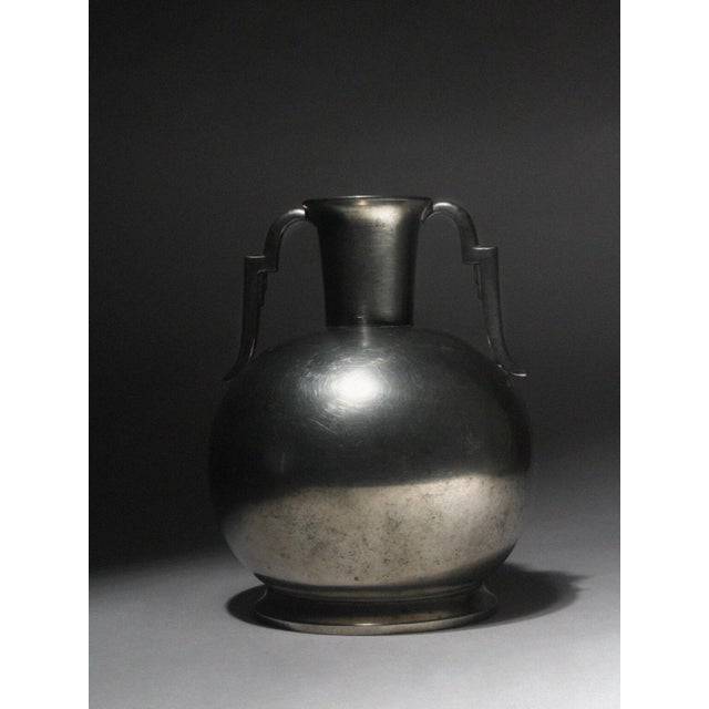 1930s Art Deco Pewter Vase by J. L. Hultman for Svenskt Tenn, 1930s For Sale - Image 5 of 6
