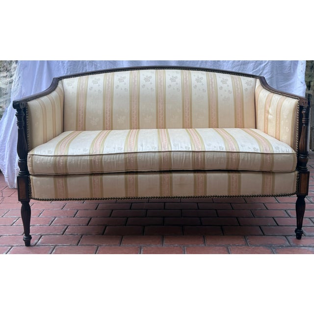 Vintage James River Plantations Federal Style Mahogany Settee by Hickory Chair Co. For Sale - Image 18 of 18