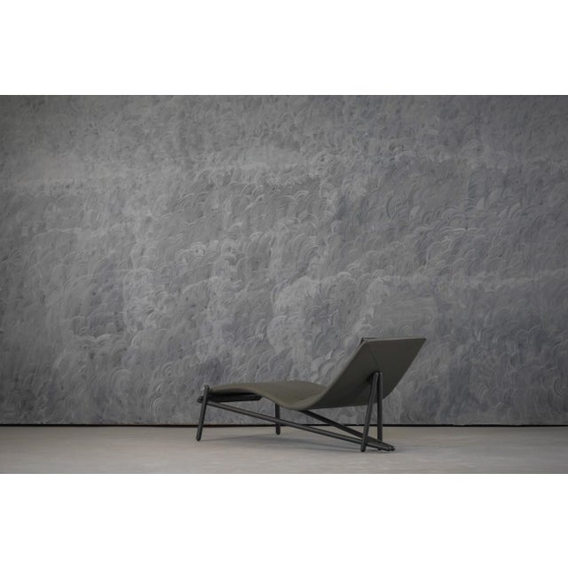 Grey Leather Donovan Chaise Longue by Giuseppe Vigano for Cattelan, Italy, 2000s For Sale - Image 12 of 14