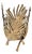 Modern Chrome- and Gold-Plated Metal Vase with Palm Leaf Motif, 20th Century For Sale