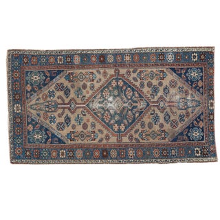 Distressed Hamadan Rug - 3′2″ × 5′7 For Sale