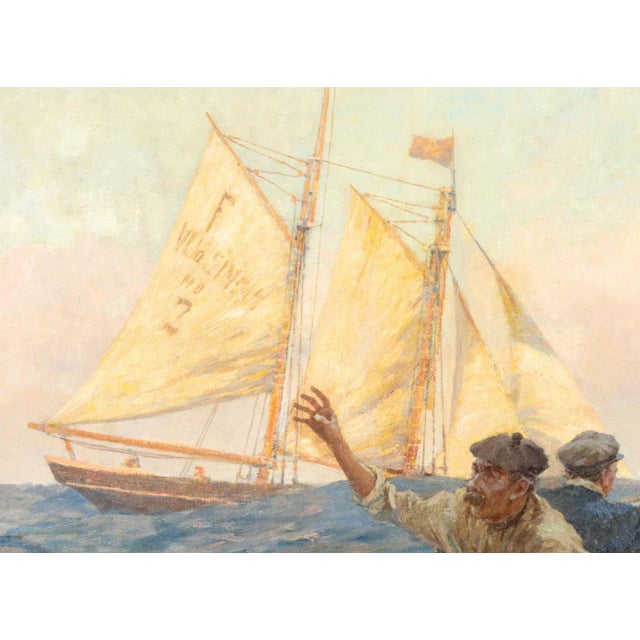 Realism Charles Murray Padday Pilot Boat Crew Oil, 1898 For Sale - Image 3 of 9