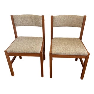 Mid-Century Danish Modern Teak Dining Chairs by Fd Møbler - A Pair For Sale