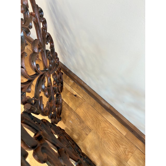 Metal Vintage Ornate Spanish Style Cast Iron Fireplace Screen For Sale - Image 7 of 13
