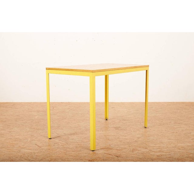 Yellow Kitchen Table in Steel and Ash Wood from Victoria Möbel, 1959, in Good conditions. Designed 1950 to 1959 I have...