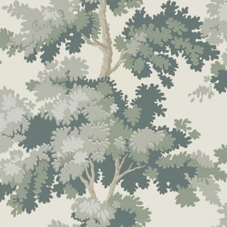Sandberg Raphael Green Floral Wallpaper - 7 Rolls For Sale