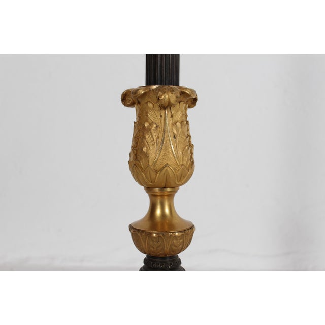 Metal Antique 19th Century Empire Danish Floor Candelabra For Sale - Image 7 of 11
