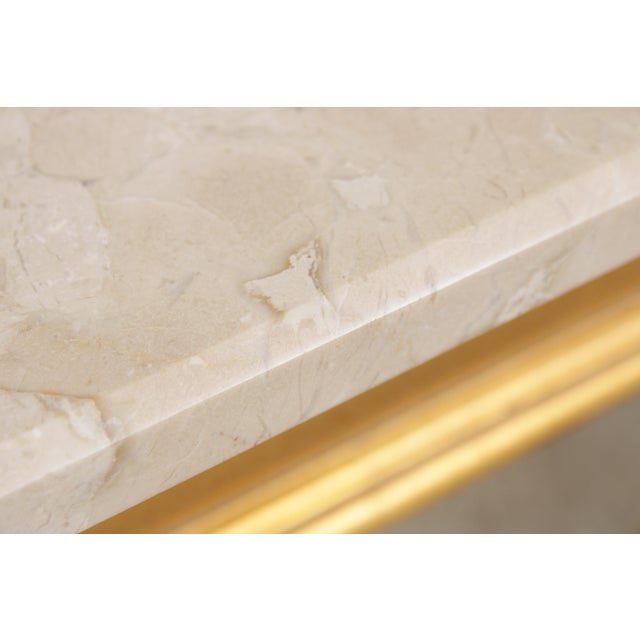 Rococo Style Gilt & Gold Marble Top Console Table For Sale - Image 14 of 18