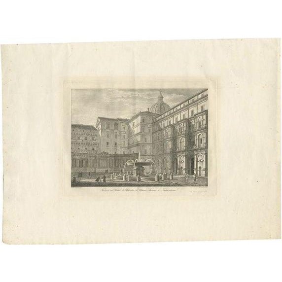 Caleografia Camerale, Belvedere Courtyard, 1859, Print For Sale - Image 6 of 6