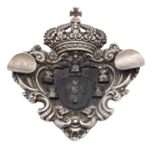 Silver Ashtray with Two Coins of King Luís I of Portugal