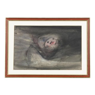 João Hogan, Composition, 1970s, Mixed Media on Paper For Sale