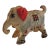 Vintage Patchwork Hand Made Elephant Textile Toy From India For Sale