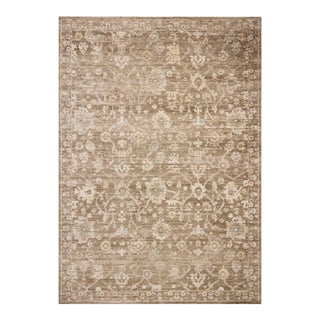 Chris Loves Julia x Loloi Palma Brown / Earth 18" x 18" Sample Rug For Sale