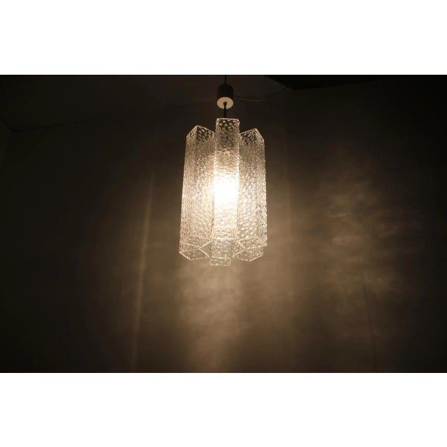 Mid-Century Glass Chandelier from Kamenicky Senov, 1970s For Sale - Image 9 of 11