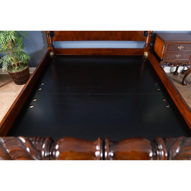 Niagara Furniture King Size Mahogany Poster Bedframe For Sale - Image 10 of 13