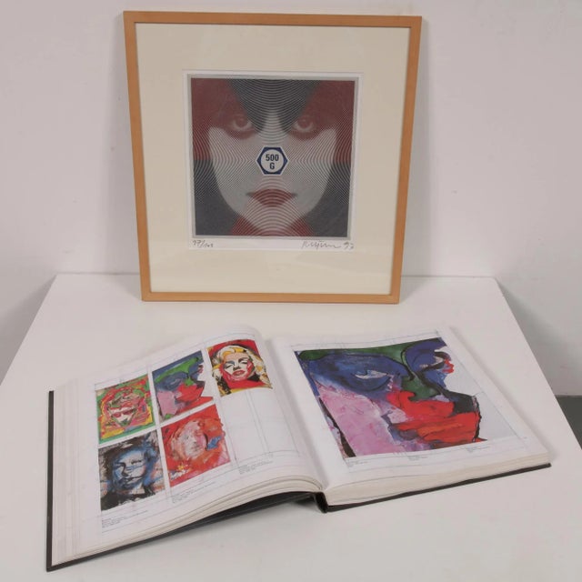 German Art Book and Silk Screen Set by Roger Pfund for Teunen & Teune, 1993, Set of 2 For Sale - Image 6 of 12