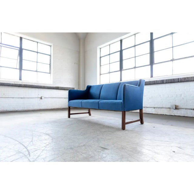 1940s Danish 1940's Settee Similar to Ole Wanscher For Sale - Image 5 of 13