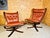 Animal Skin Vintage Leather Lowback and Highback Falcon Chairs by Sigurd Resell, Set of 2 For Sale - Image 7 of 12